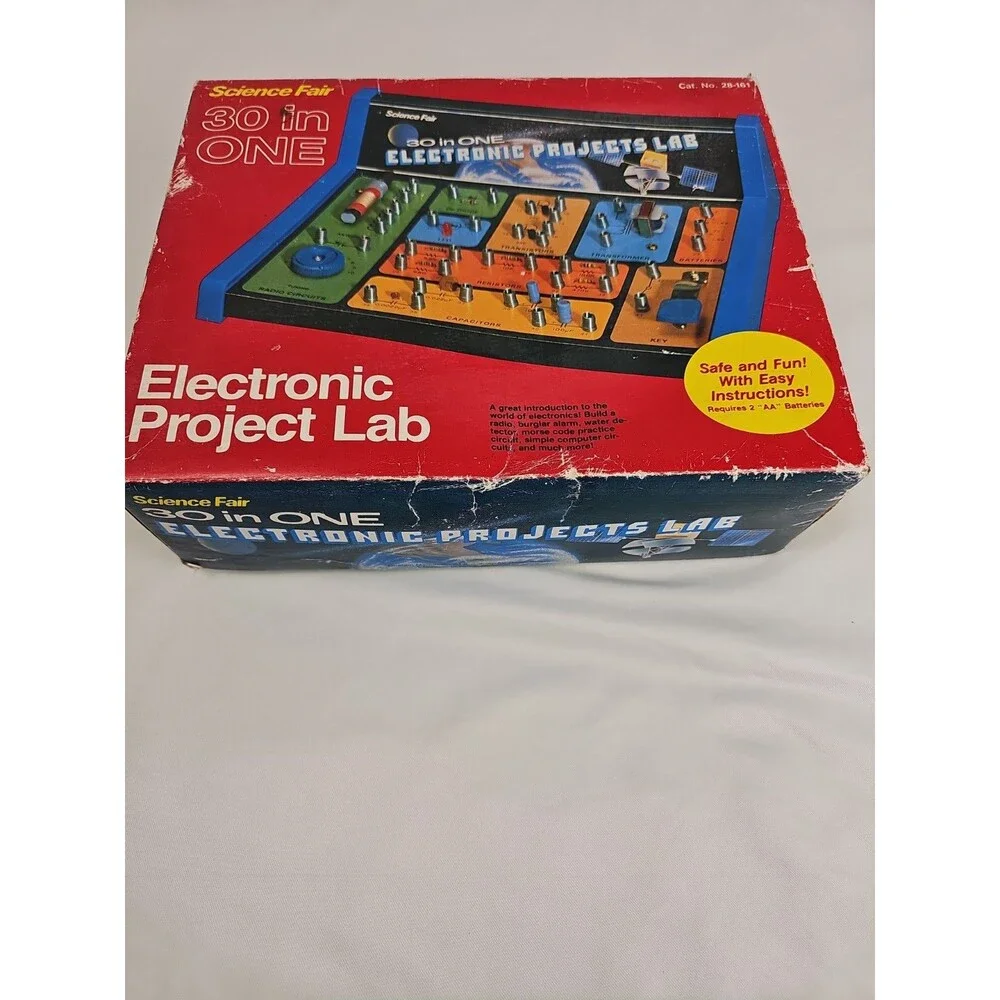 Vintage Radio Shack Science Fair 30 In One Electronic Project Lab 28-161